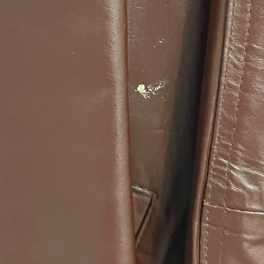 Vintage Sears Leather Shop Mens Brown Leather Jacket 44 Tall - Picture 6 of 6